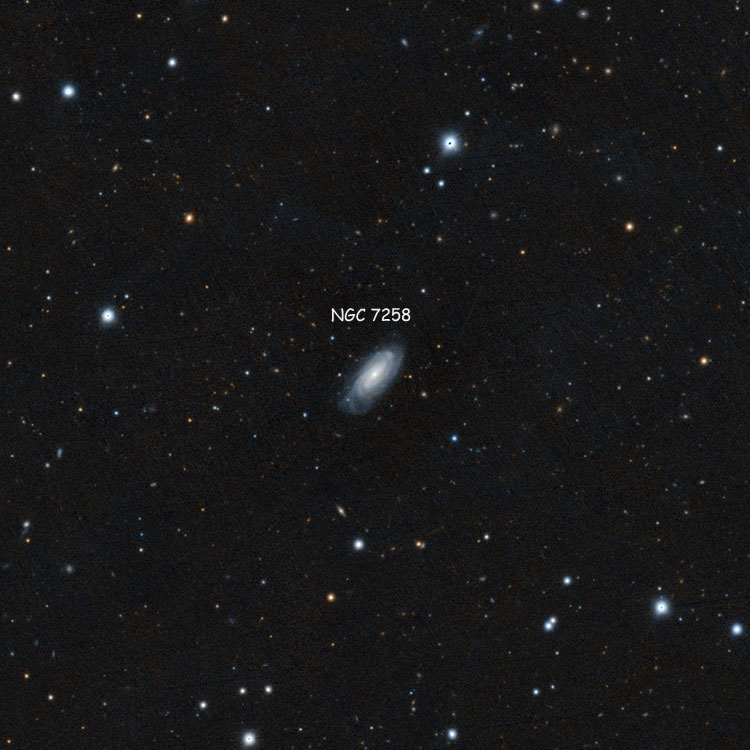 PanSTARRS image of region near spiral galaxy NGC 7258