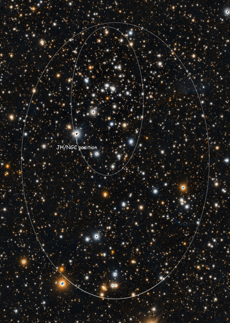 DSS image of region near the 'cluster' listed as NGC 7261, and its supposed core