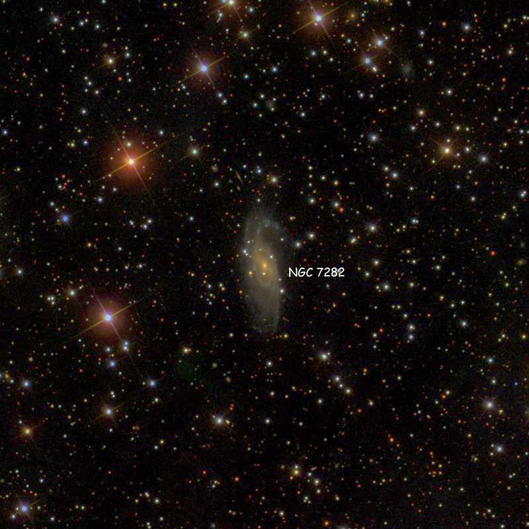 SDSS image of region near spiral galaxy NGC 7282