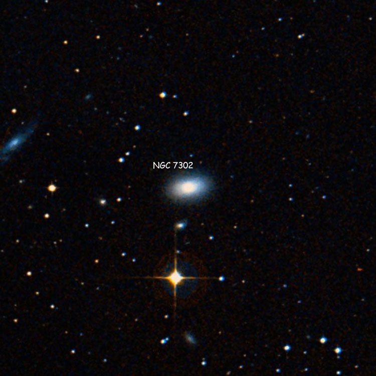 DSS image of region near lenticular galaxy NGC 7302