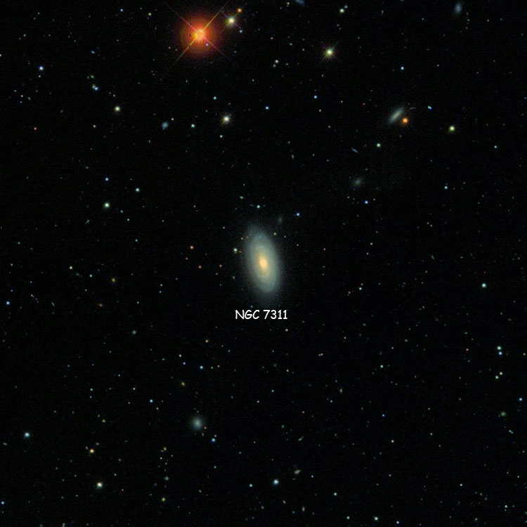 SDSS image of region near spiral galaxy NGC 7311