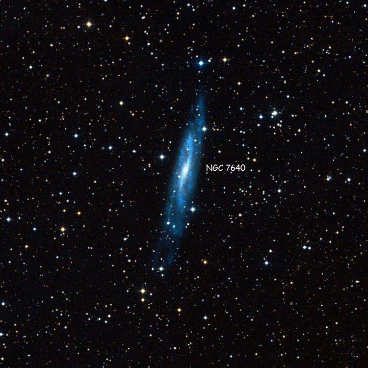 DSS image of region near spiral galaxy NGC 7640