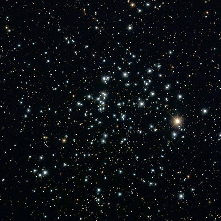 Misti Mountain Observatory image of open cluster NGC 7654, also known as M52
