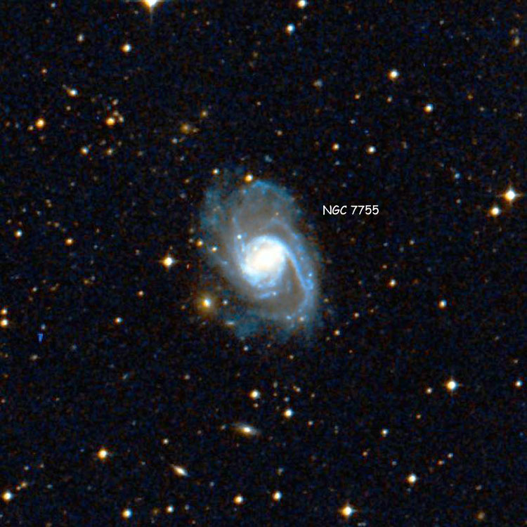 DSS image of region near spiral galaxy NGC 7755