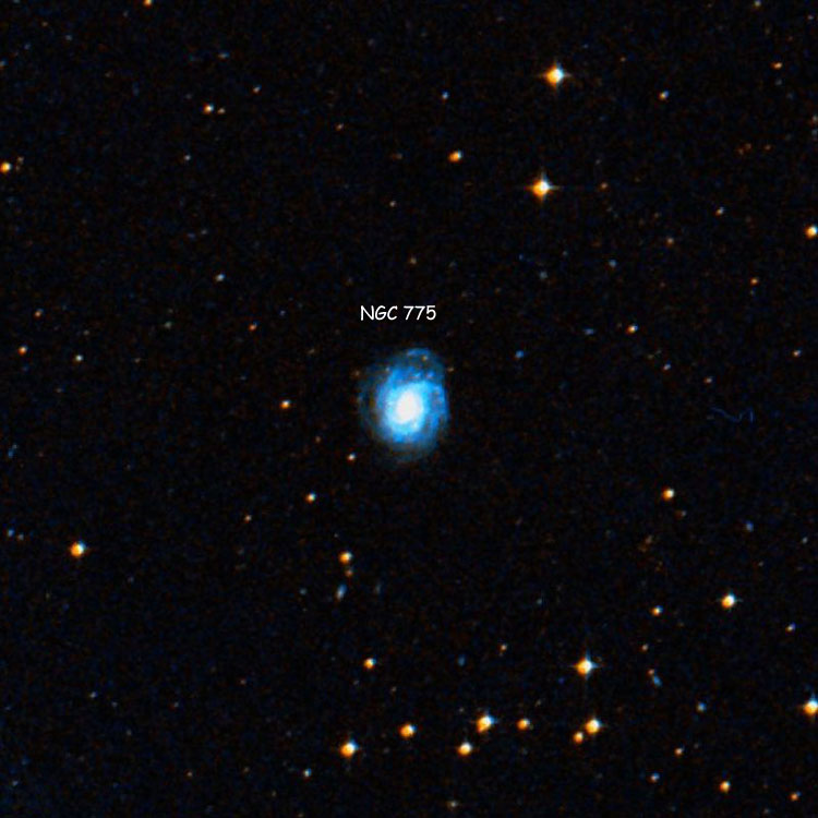 DSS image of region near spiral galaxy NGC 775