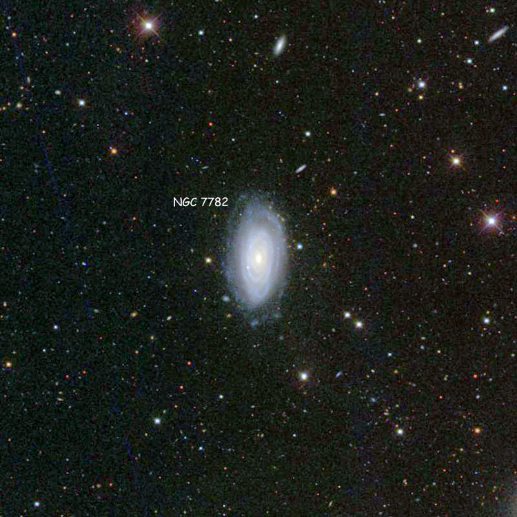 SDSS image of region near spiral galaxy NGC 7782