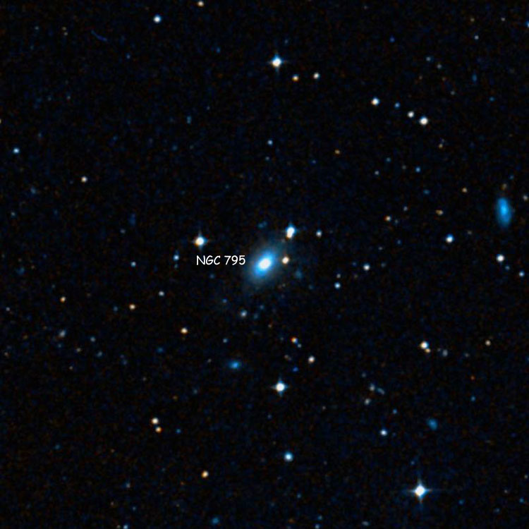 DSS image of region near lenticular galaxy NGC 795