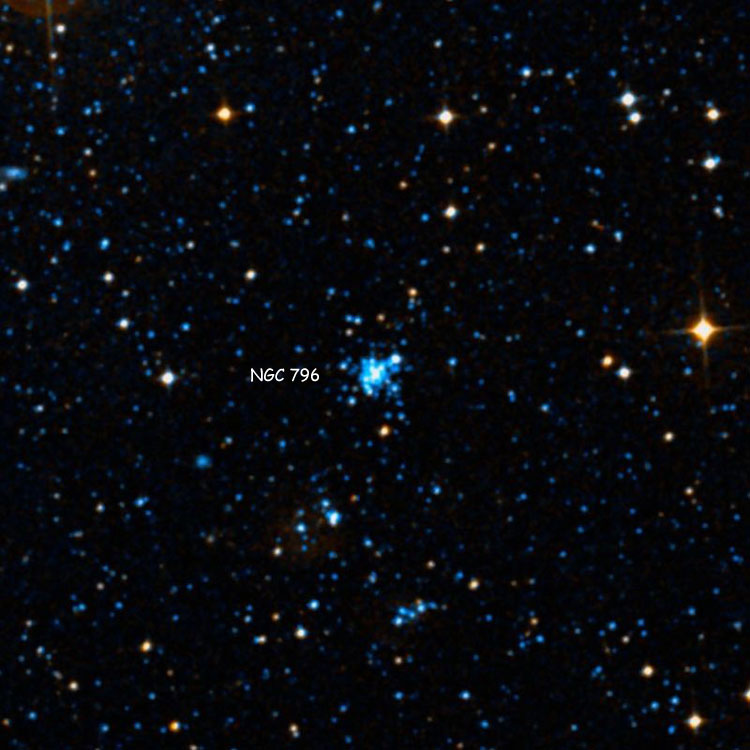 DSS image of region near open cluster NGC 796