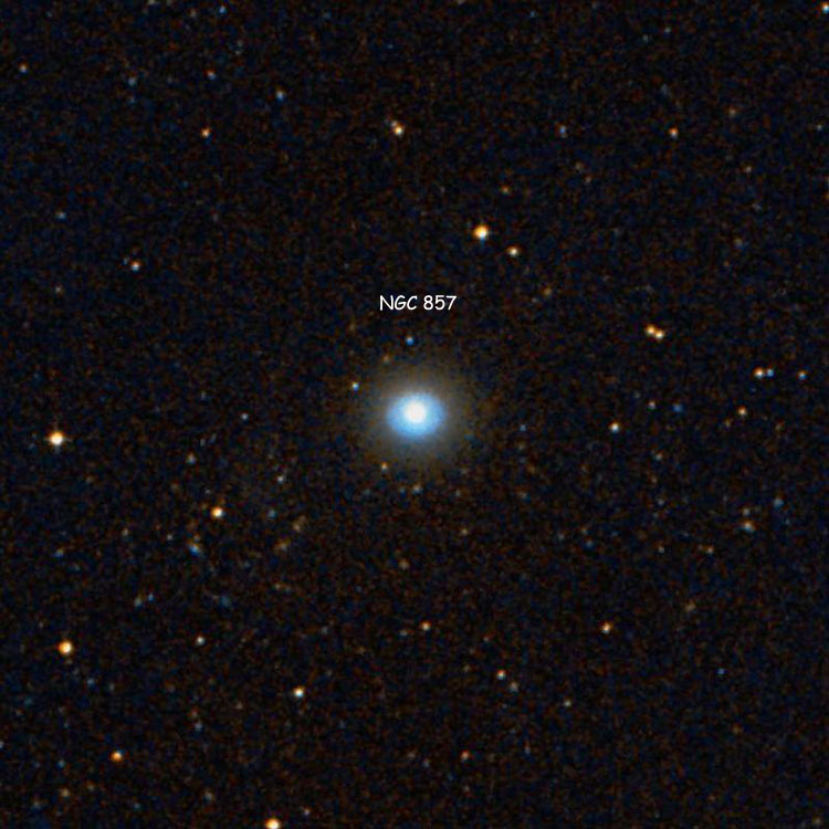 DSS image of region near lenticular galaxy NGC 857