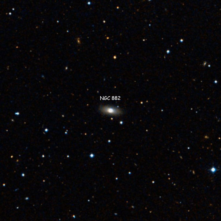 DSS image of region near lenticular galaxy NGC 882