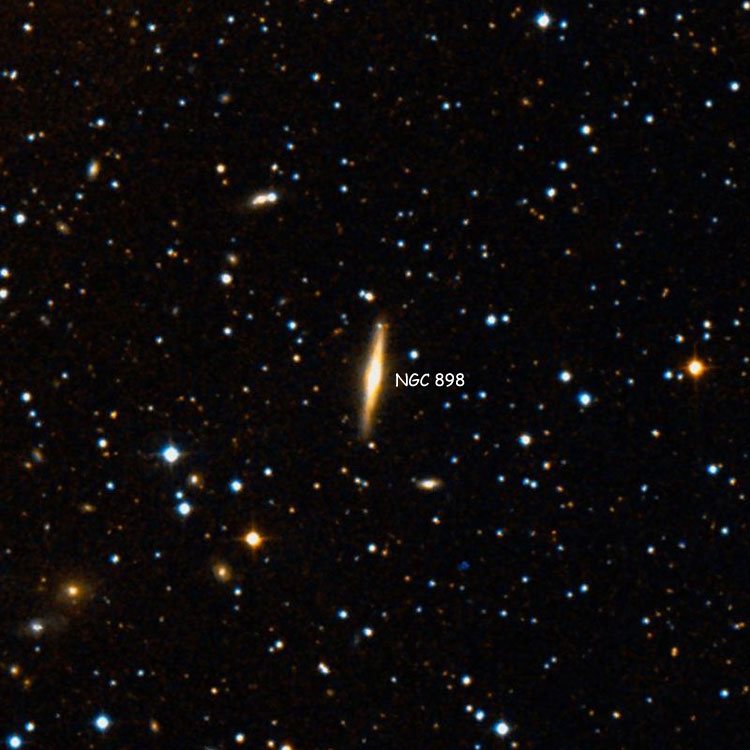 DSS image of region near spiral galaxy NGC 898