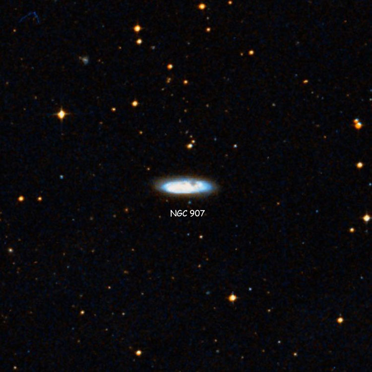 DSS image of region near spiral galaxy NGC 907