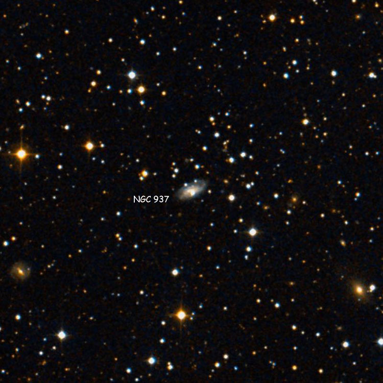 DSS image of region near spiral galaxy NGC 937