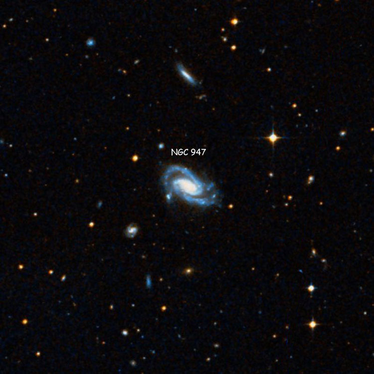 DSS image of region near spiral galaxy NGC 947