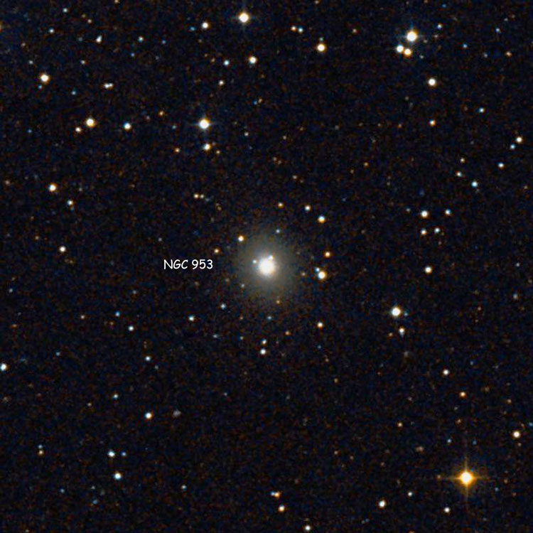 DSS image of region near elliptical galaxy NGC 953