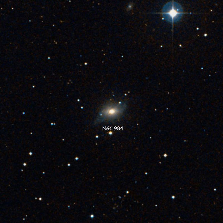 DSS image of region near lenticular galaxy NGC 984