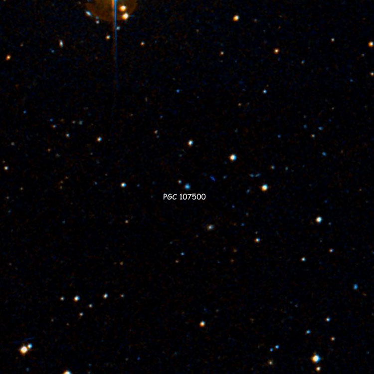 DSS image of region near spiral galaxy PGC 107500