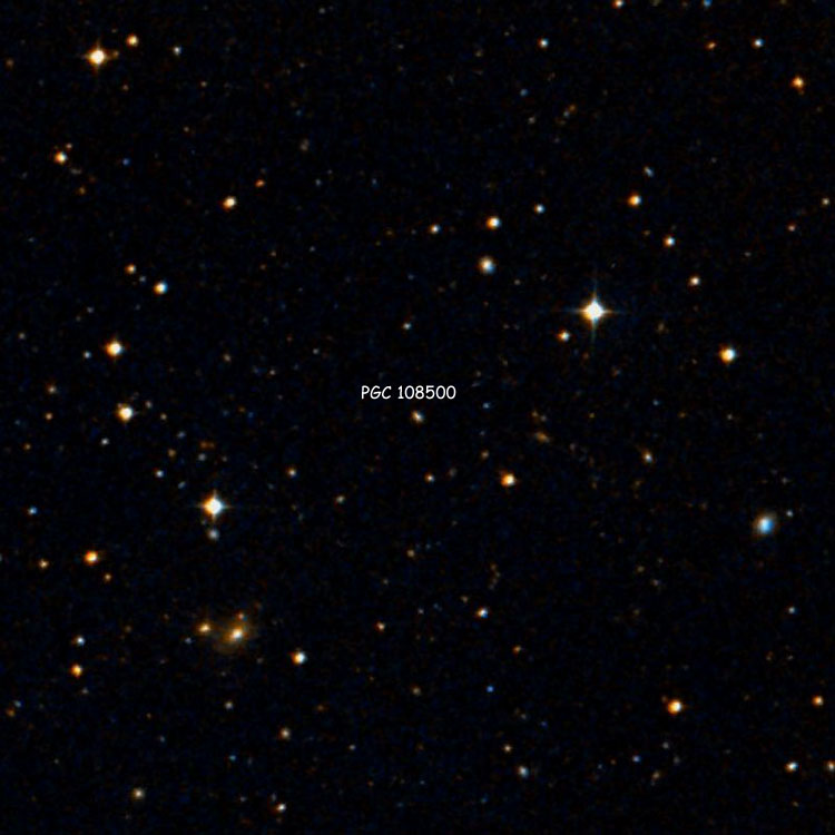 DSS image of region near spiral galaxy PGC 108500