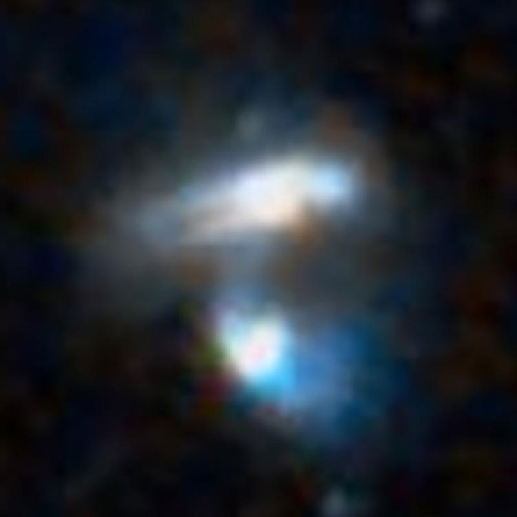 DSS image of the interacting pair of spiral galaxies PGC 10938 and PGC 10939