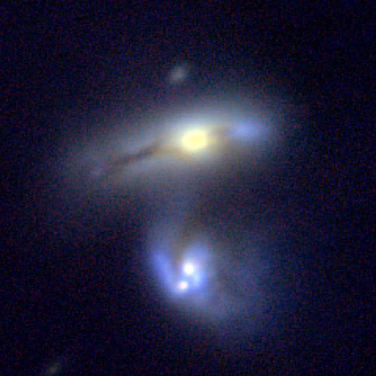 PanSTARRS image of the interacting pair of spiral galaxies PGC 10938 and PGC 10939