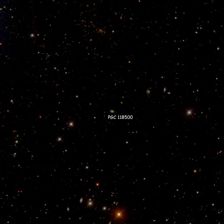 SDSS image of region near spiral galaxy PGC 118500