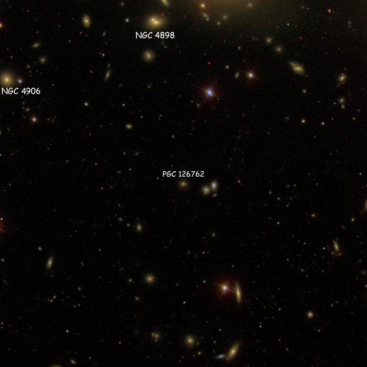SDSS image of region near PGC 126762, also showing NGC 4898 and NGC 4906