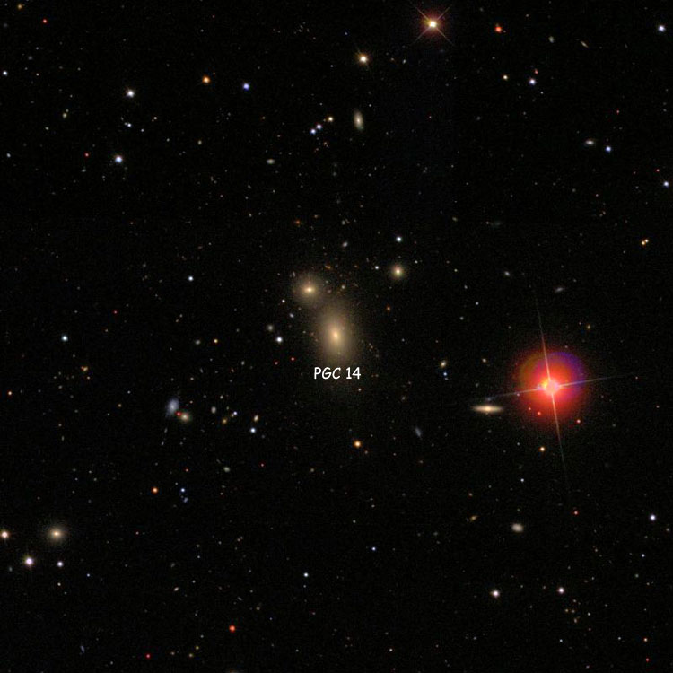 Wikisky SDSS image of region near PGC 14