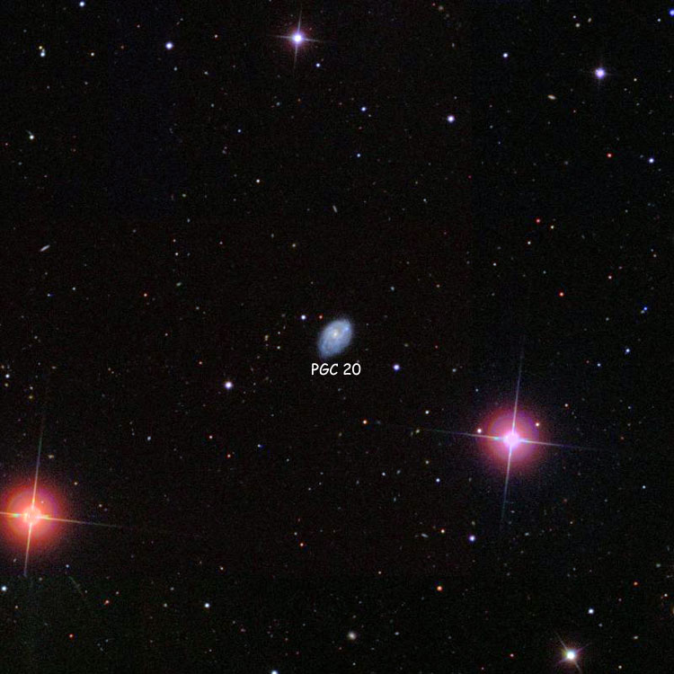 Wikisky SDSS image of region near PGC 20