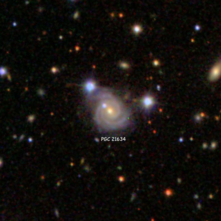 SDSS image of spiral galaxy PGC 21634