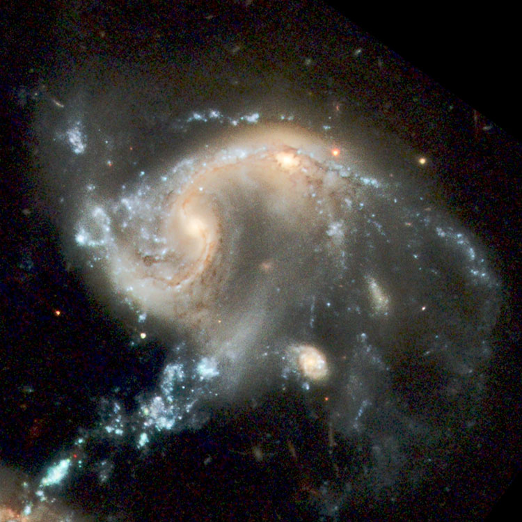 HST image of spiral galaxy PGC 37639, which with PGC 101374 comprises Arp 194