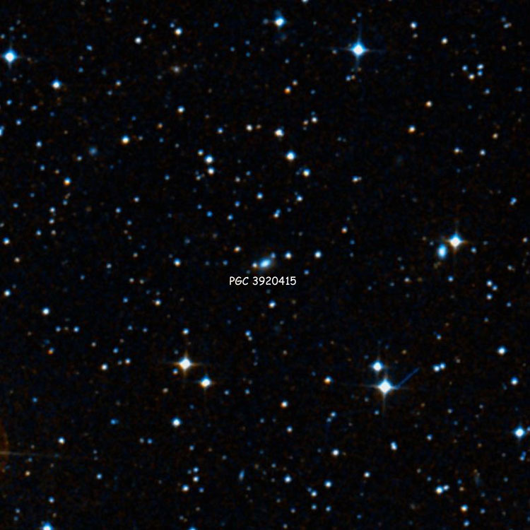 DSS image of region near elliptical galaxy PGC 3920415, which is probably IC 4962