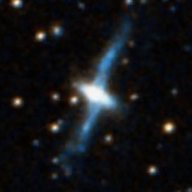 DSS image of polar ring galaxy PGC 42951, also known as NGC 4650A