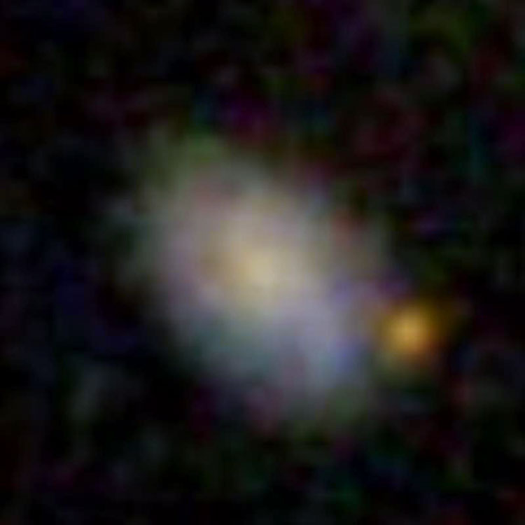 SDSS image of spiral galaxy 'PGC 4328329', an optical but not physical companion of NGC 4453