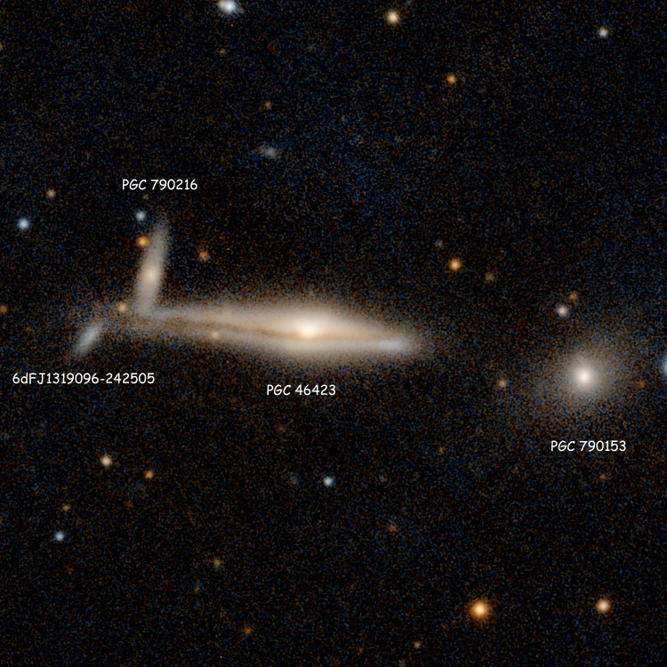 PanSTARRS image of spiral galaxy 46423, also showing apparently nearby galaxies