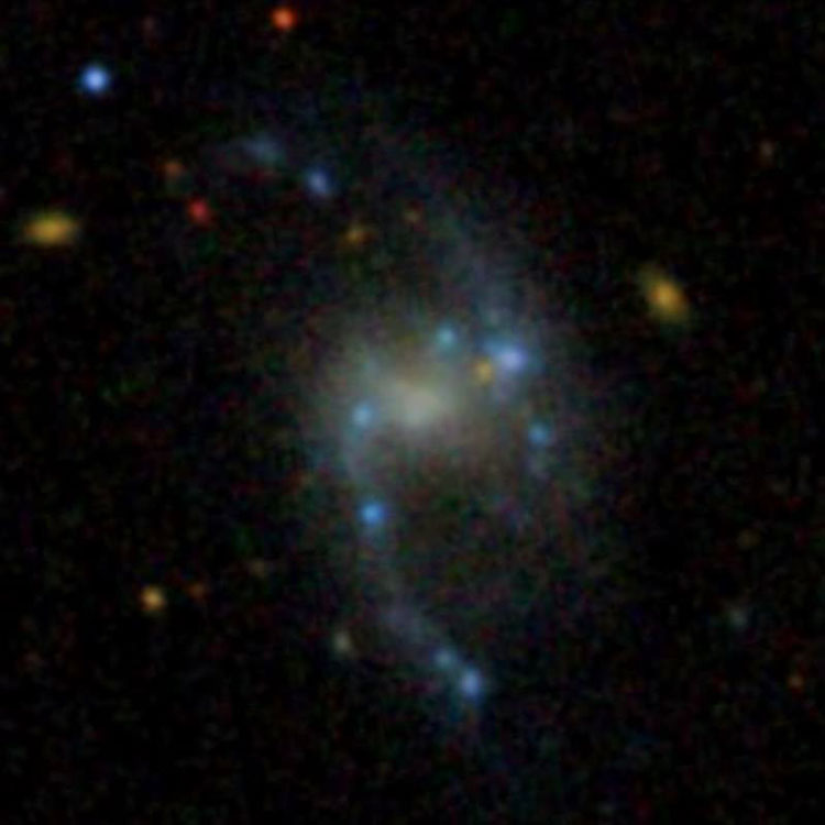 SDSS image of spiral galaxy PGC 47808, also known as Arp 36