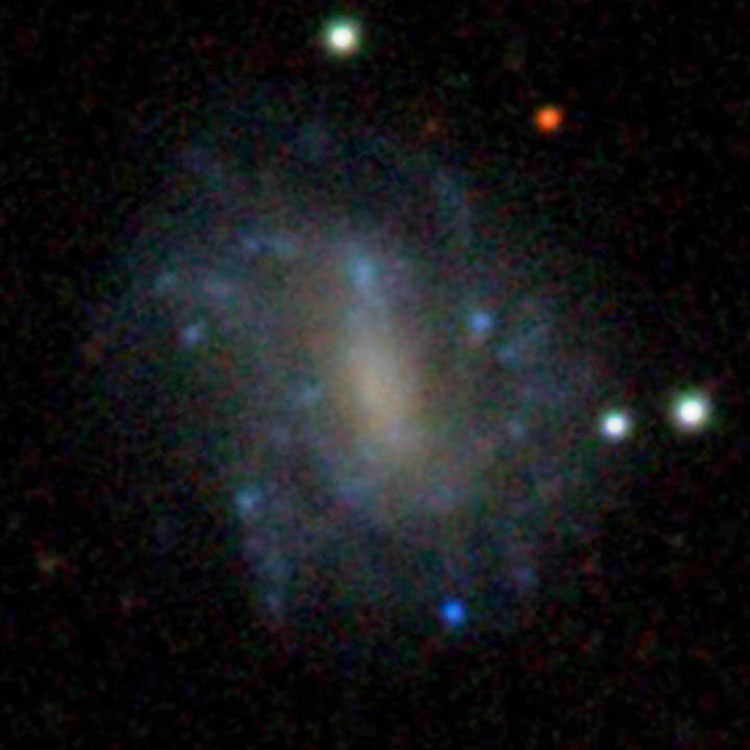 SDSS image of central portion of spiral galaxy PGC 52091, also known as UGC 9391