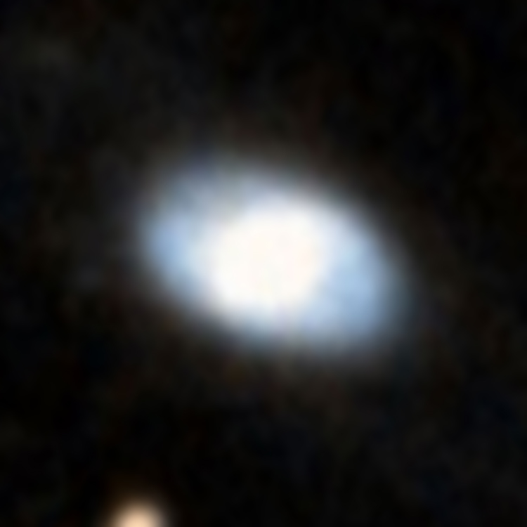 DSS image of lenticular galaxy PGC 65805, an interacting companion of NGC 6984