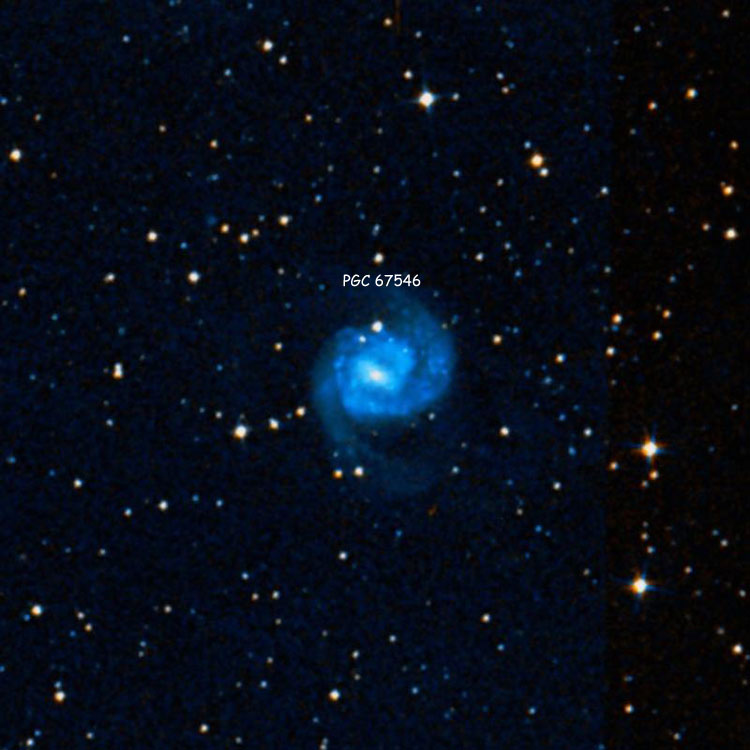 DSS image of region near spiral galaxy PGC 67546