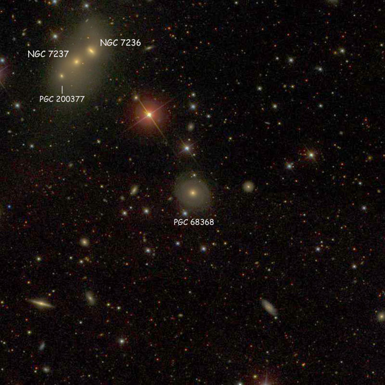 SDSS image of region near spiral galaxy PGC 68368