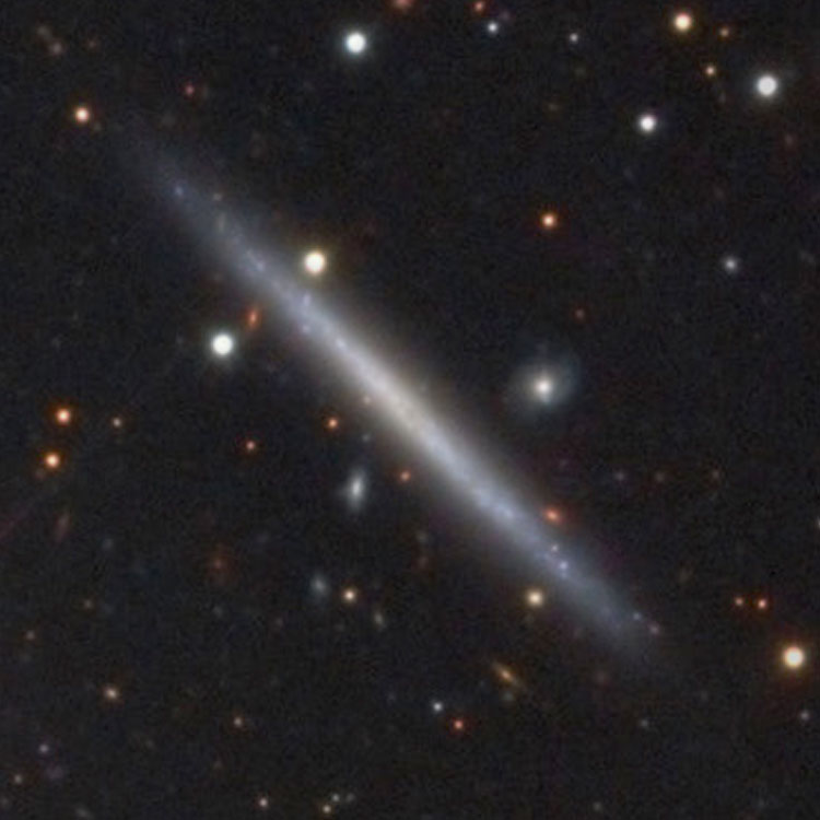 Mount Lemmon SkyCenter image of superthin spiral galaxy PGC 68420