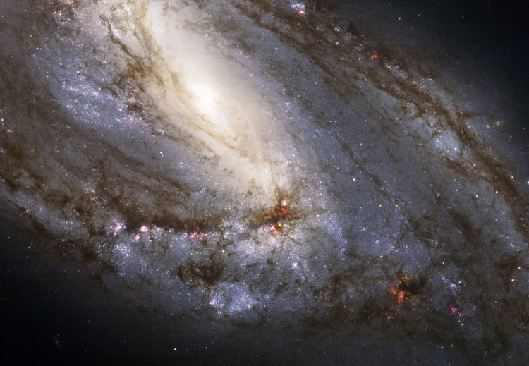 HST image of spiral galaxy M66 (NGC 3627)