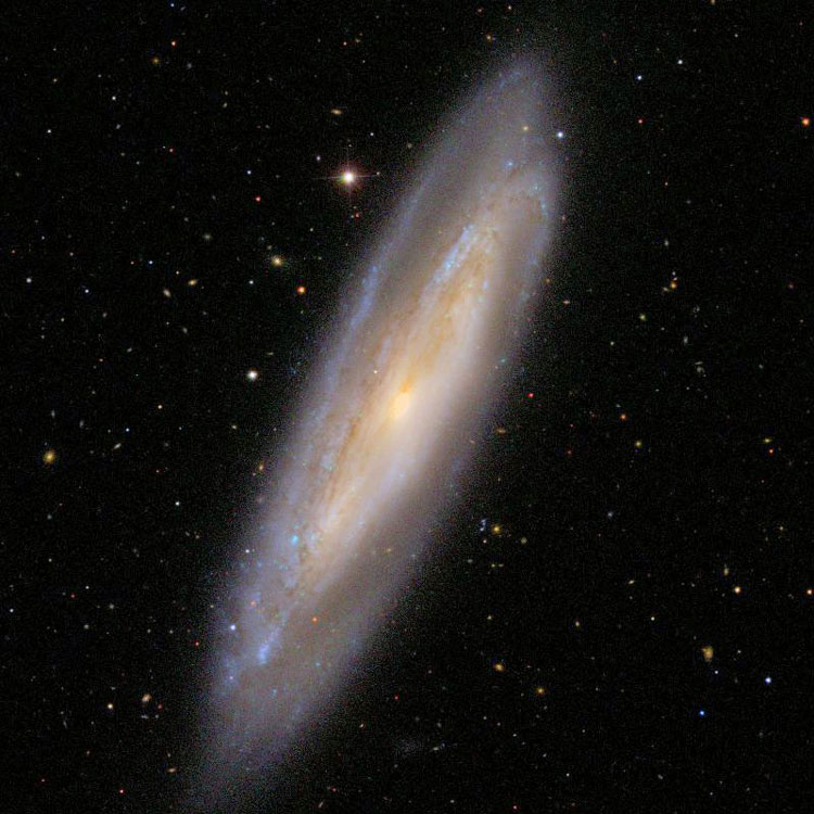 Partially color-corrected SDSS image of spiral galaxy NGC 4192, also known as M98