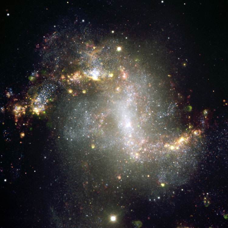 ESO image of central portion of spiral galaxy NGC 1313