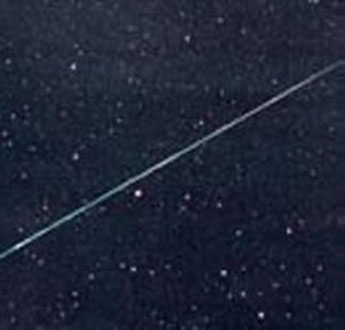 Ordinary image of a meteor trail