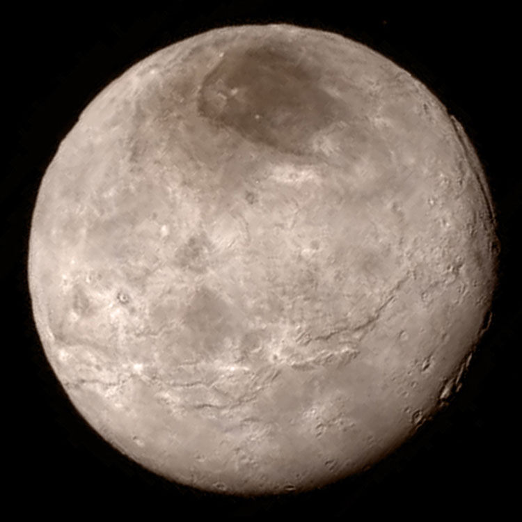 Charon as imaged by the New Horizons spacecraft on July 13, 2015