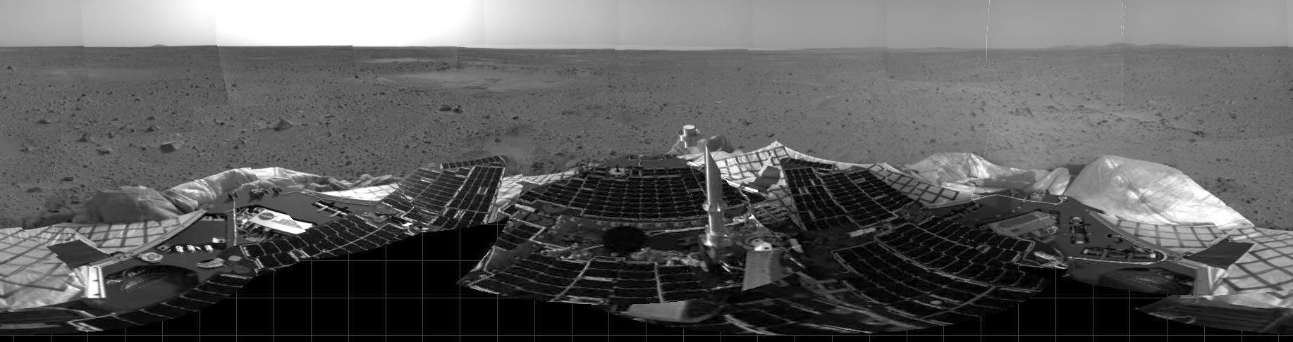 Panoramic view of the Spirit Rover's landing site on Mars