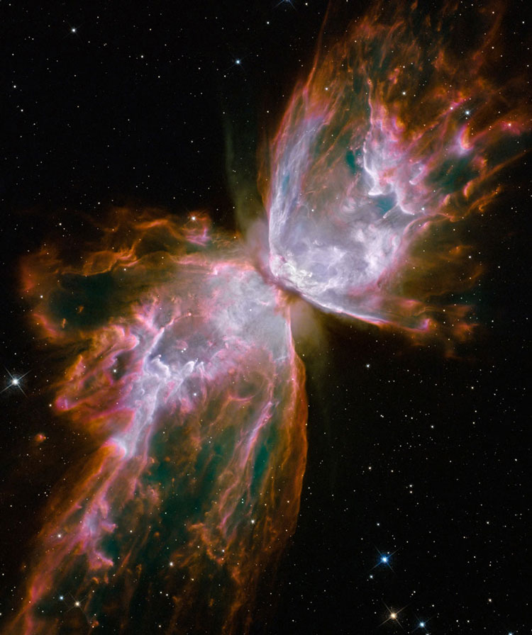 HST image of planetary nebula NGC 6302, the Butterfly Nebula