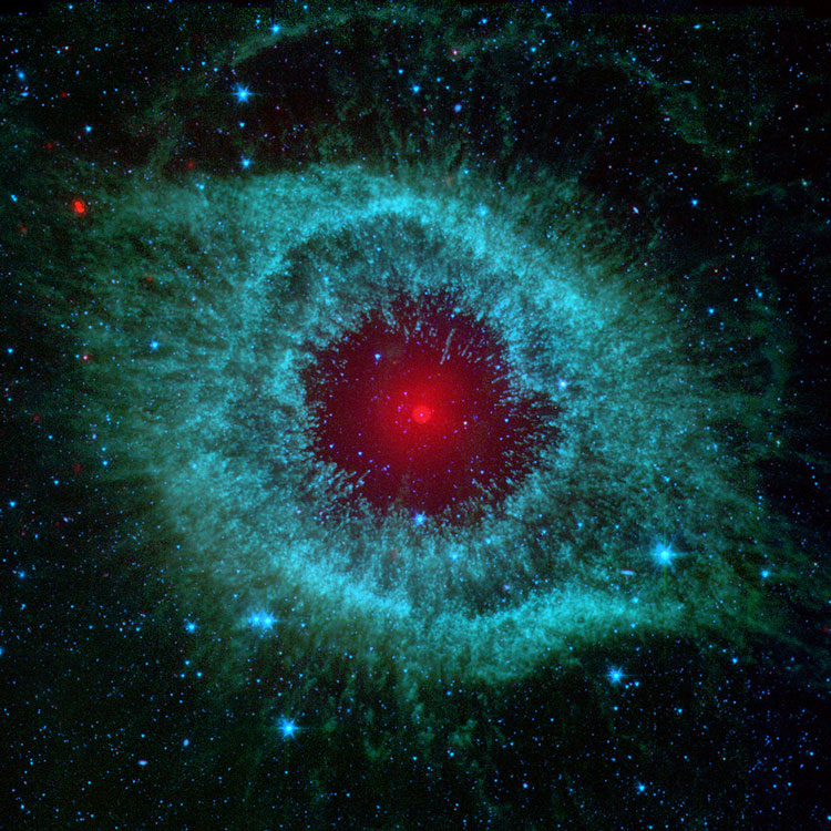 Spitzer telescope infrared image of the Helix Nebula