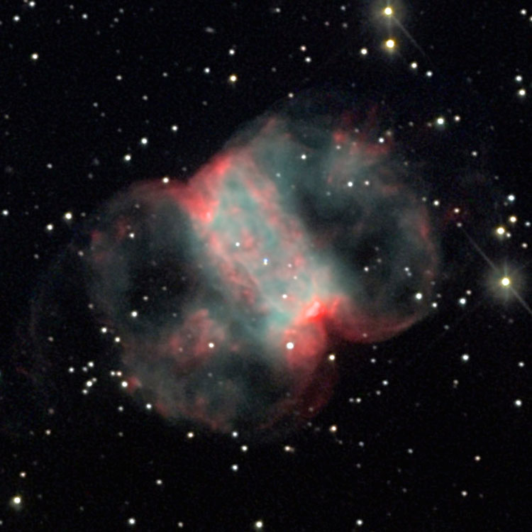 NOAO image of the planetary nebula listed as NGC 650 and 651, and also known as M76, or the Little Dumbbell Nebula