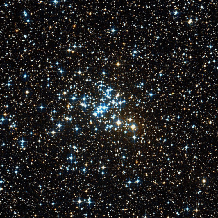 DSS image of open cluster NGC 2447, also known as M93